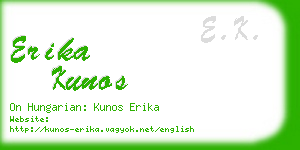 erika kunos business card